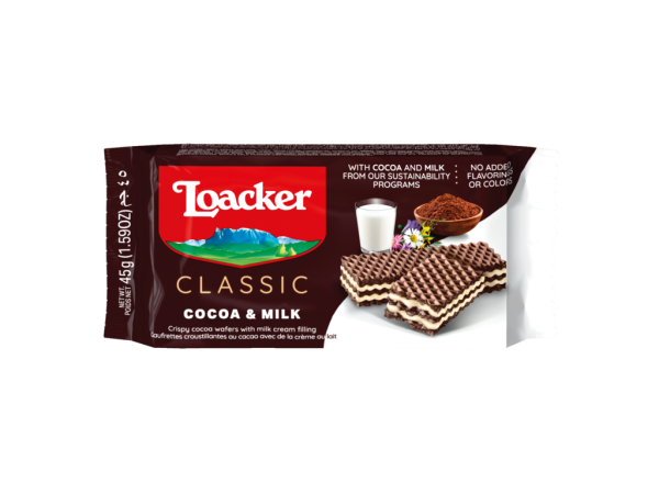 Loacker Cocoa & Milk Wafers 12ct